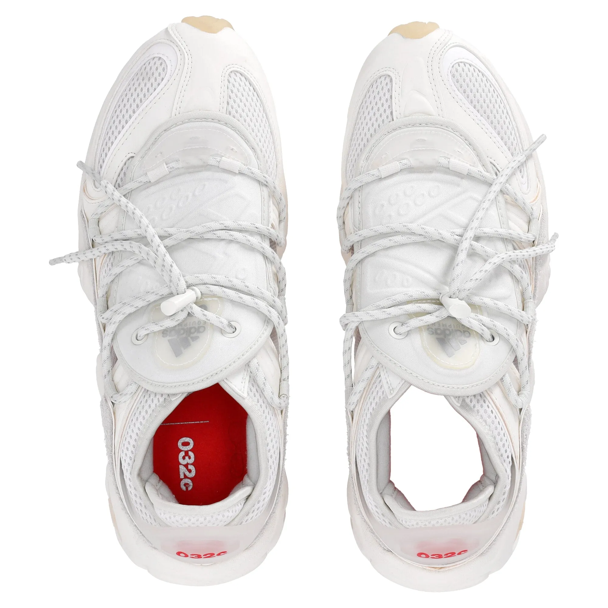 Adidas x 032c FYW S-97 Salvation Sneakers in White Mixed Media