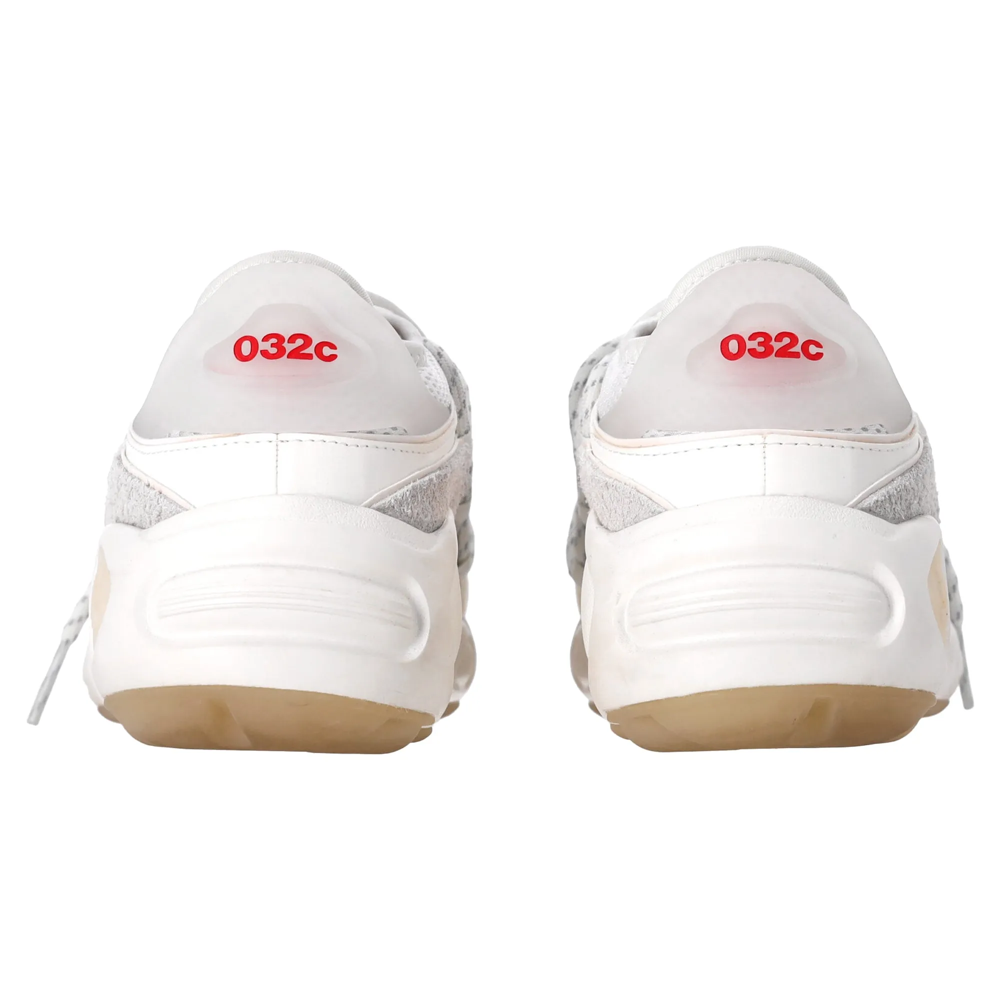 Adidas x 032c FYW S-97 Salvation Sneakers in White Mixed Media