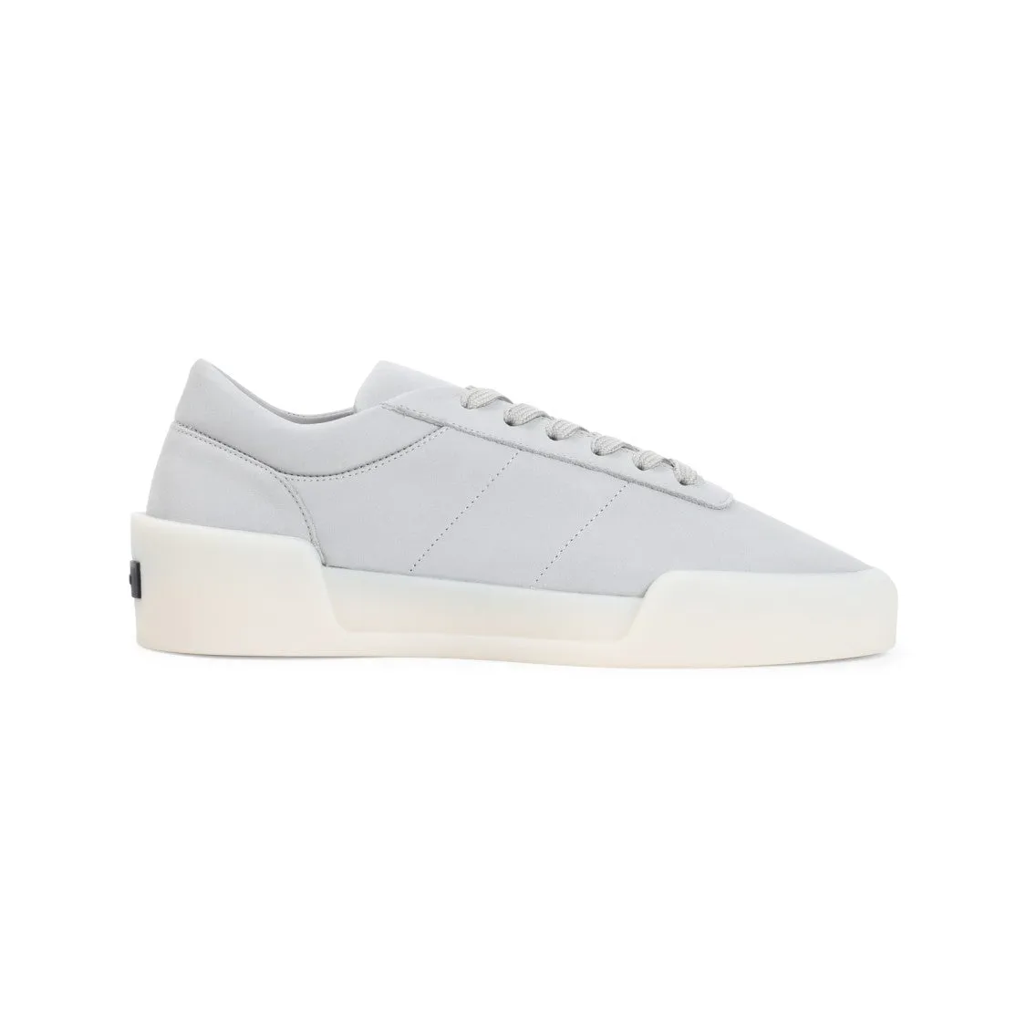 Aerobic Low Light Grey Calf Leather Sneakers