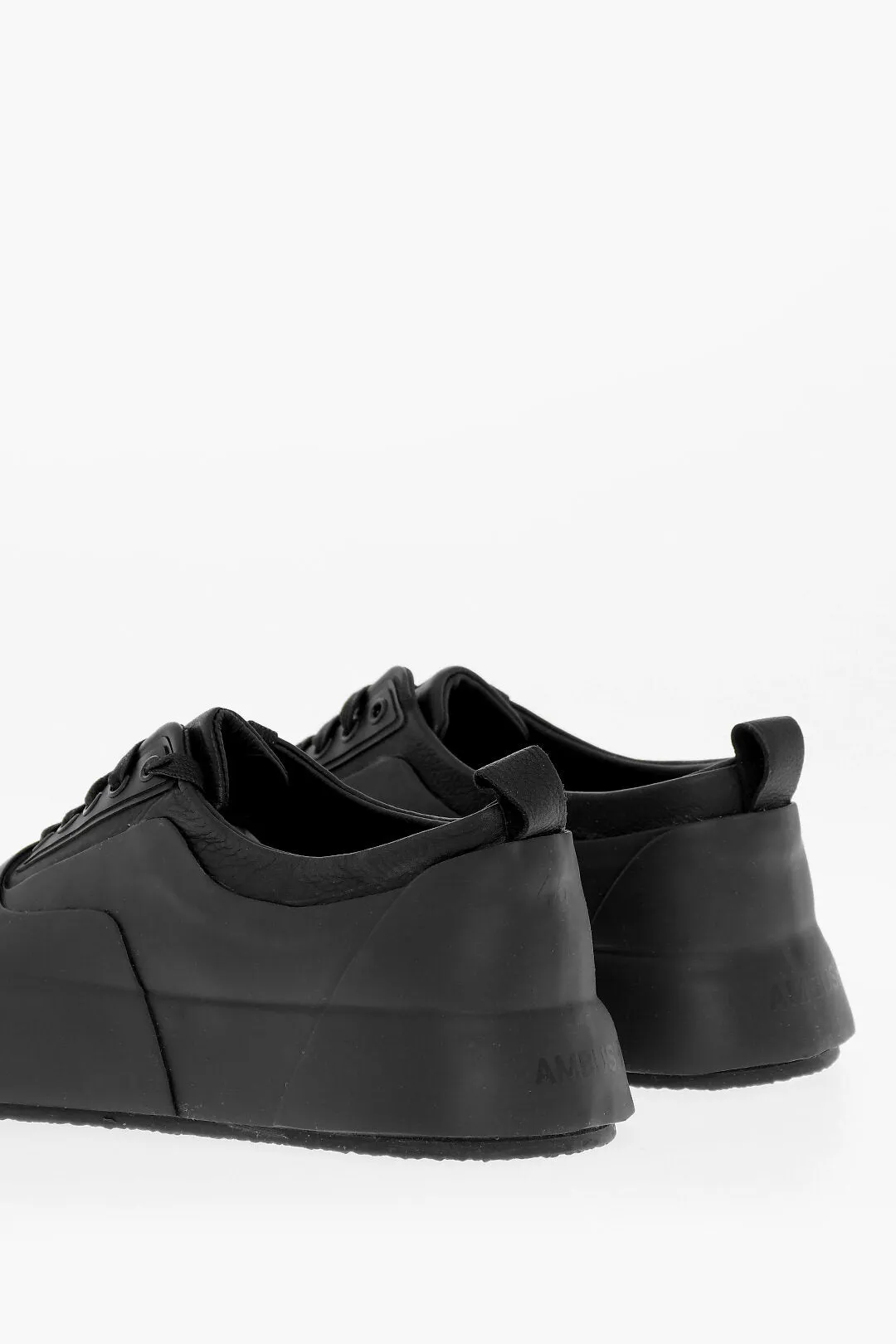 Ambush Solid Color Leather And Rubber Low-Top Sneakers
