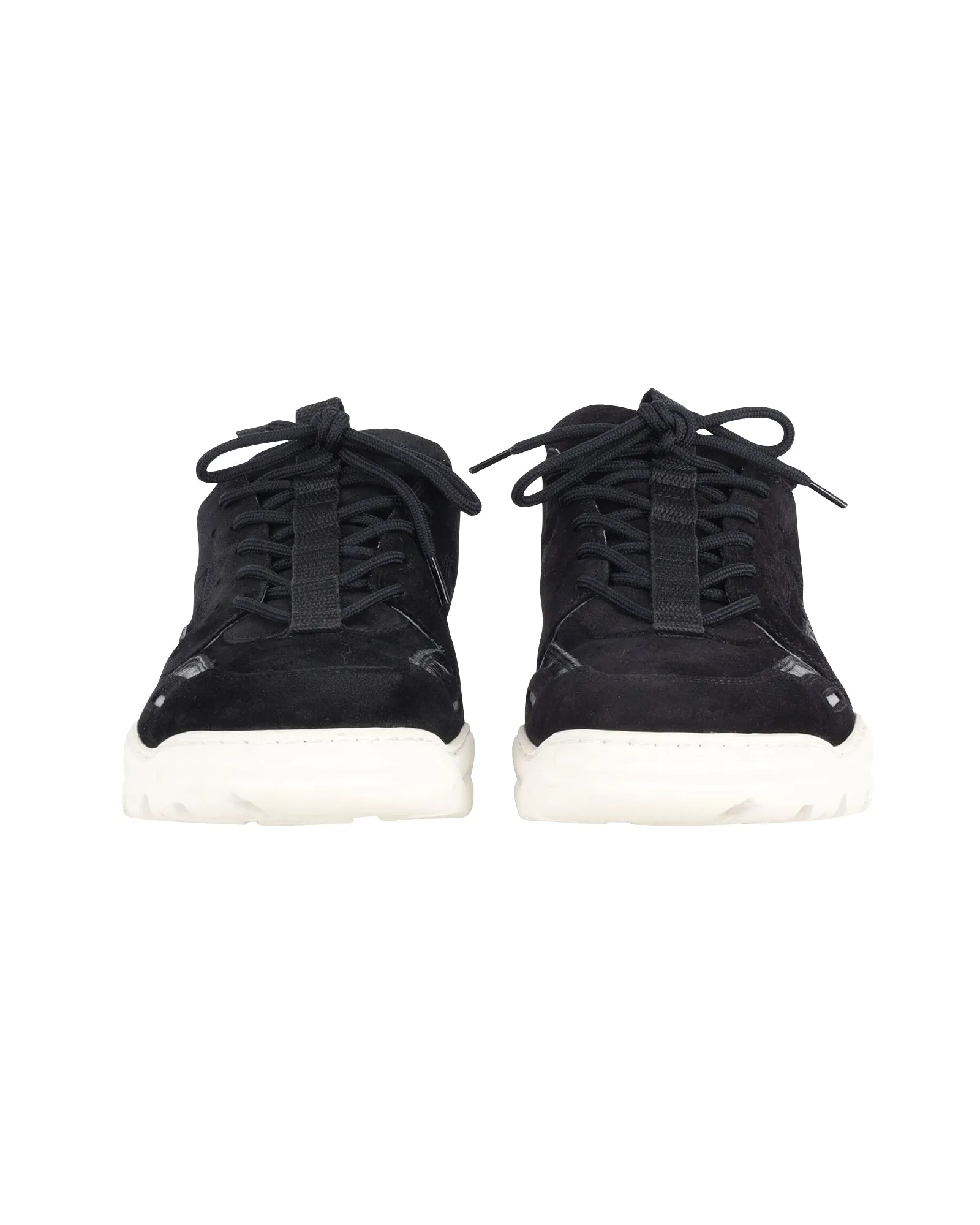 Ami Paris Lucky 9 Sneakers in Black Suede