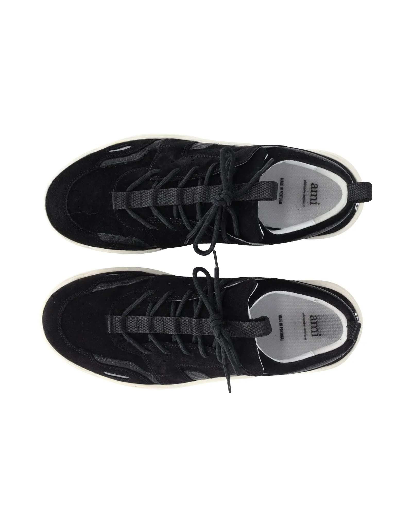 Ami Paris Lucky 9 Sneakers in Black Suede