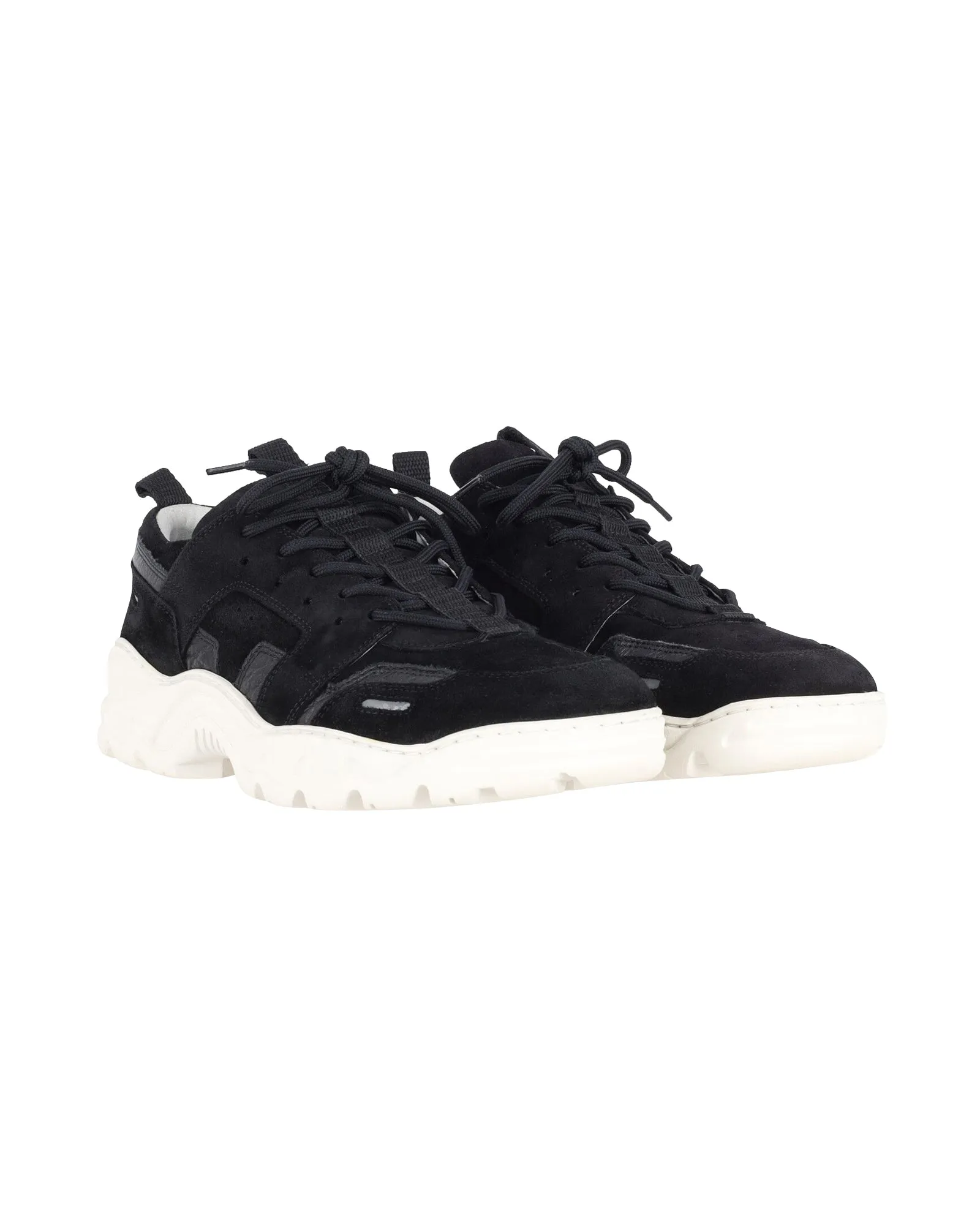 Ami Paris Lucky 9 Sneakers in Black Suede