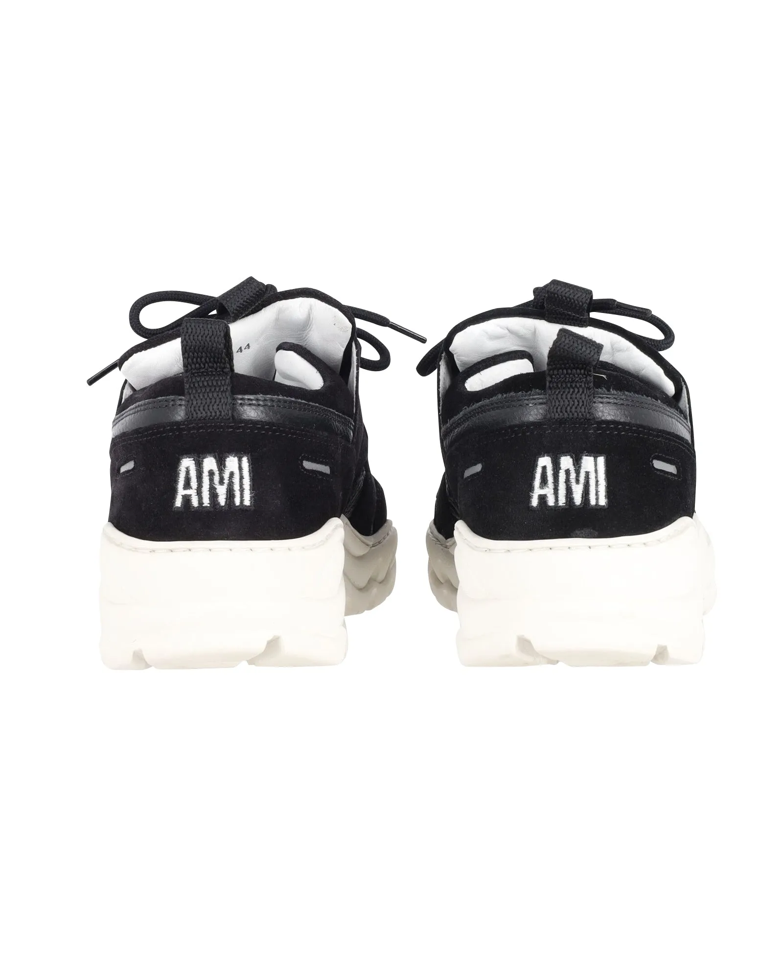 Ami Paris Lucky 9 Sneakers in Black Suede