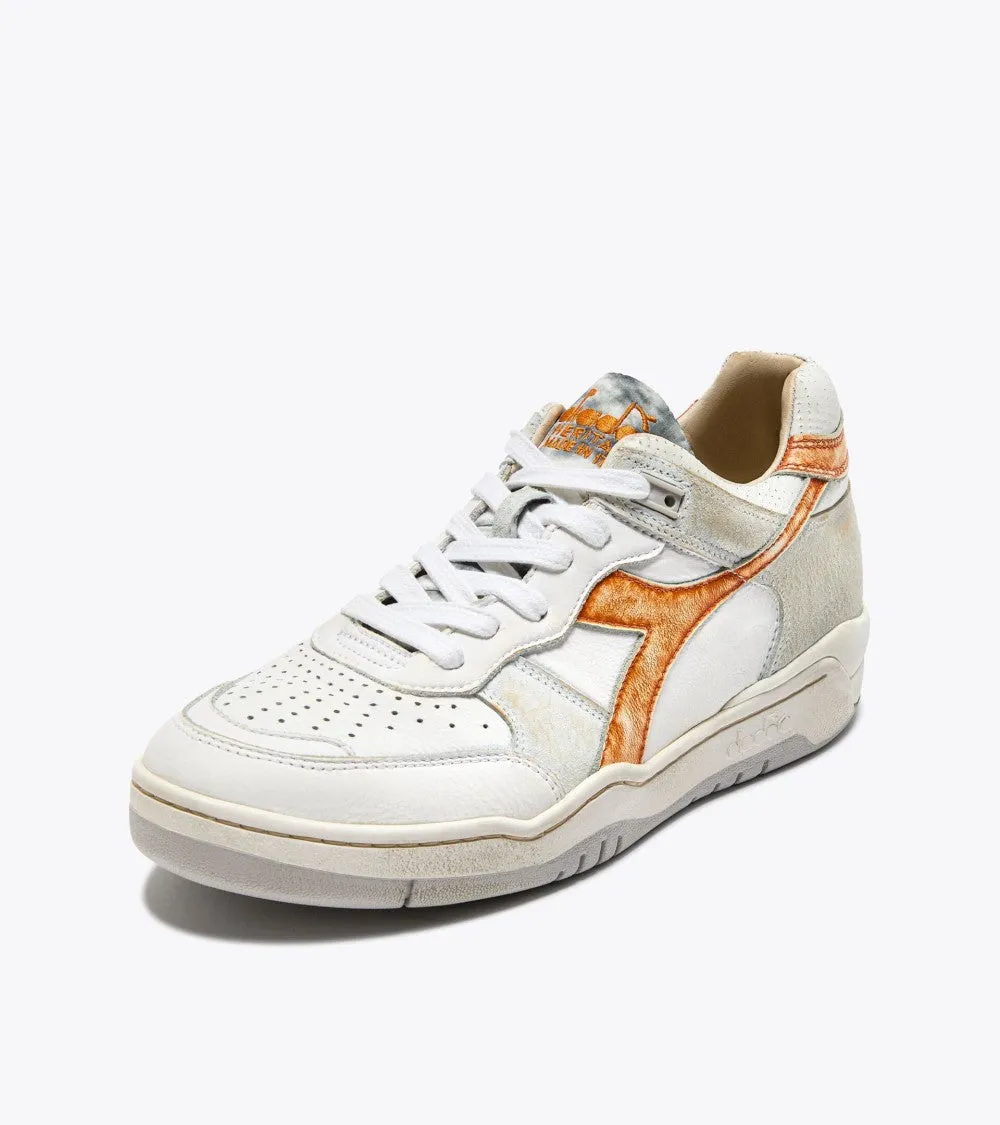 B.560 Sneakers With Leather And Distinctive Wax Treatment