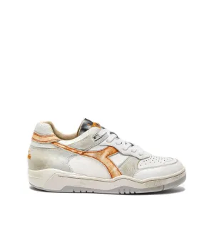 B.560 Sneakers With Leather And Distinctive Wax Treatment