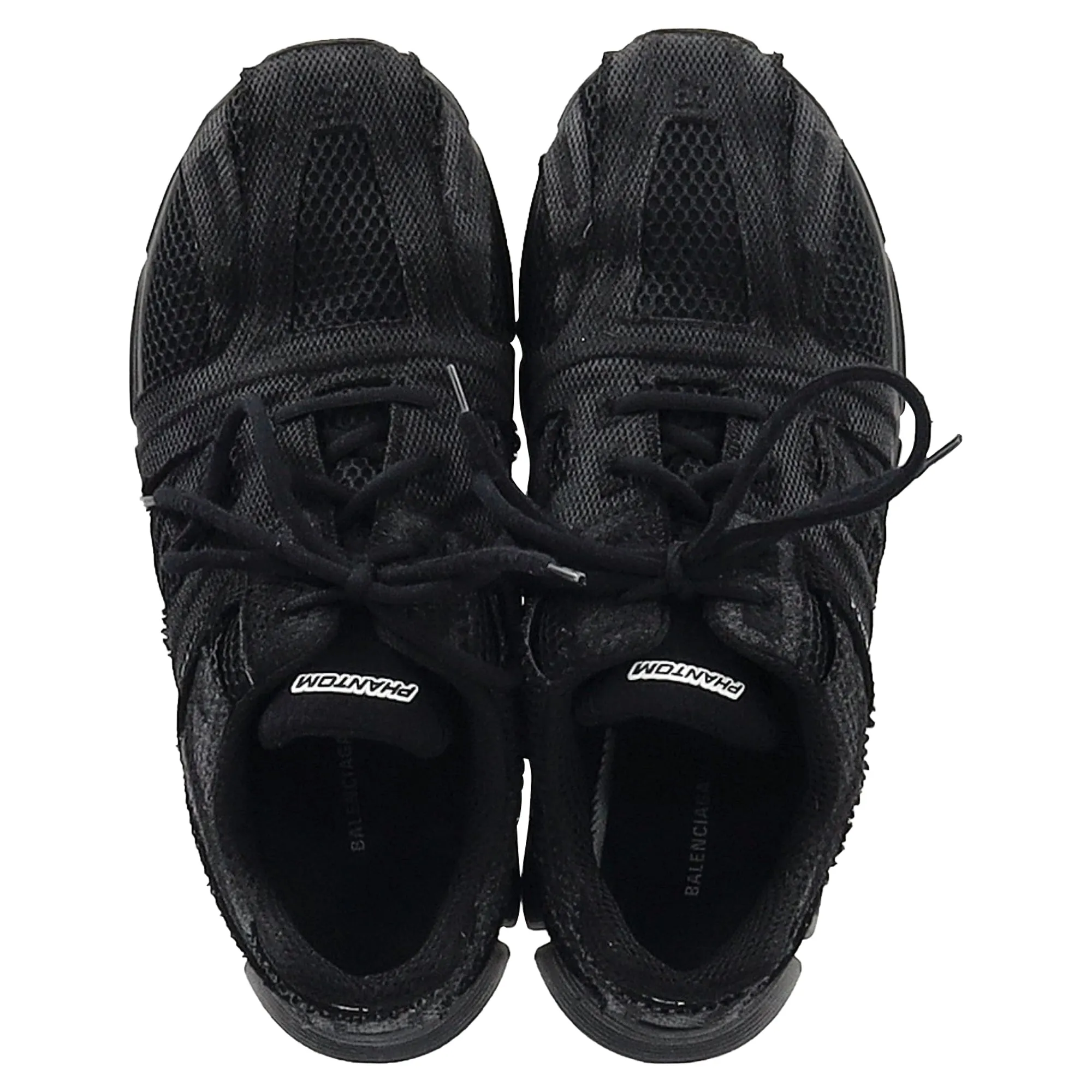 Balenciaga Phantom Low Top Sneakers in Black Polyamide