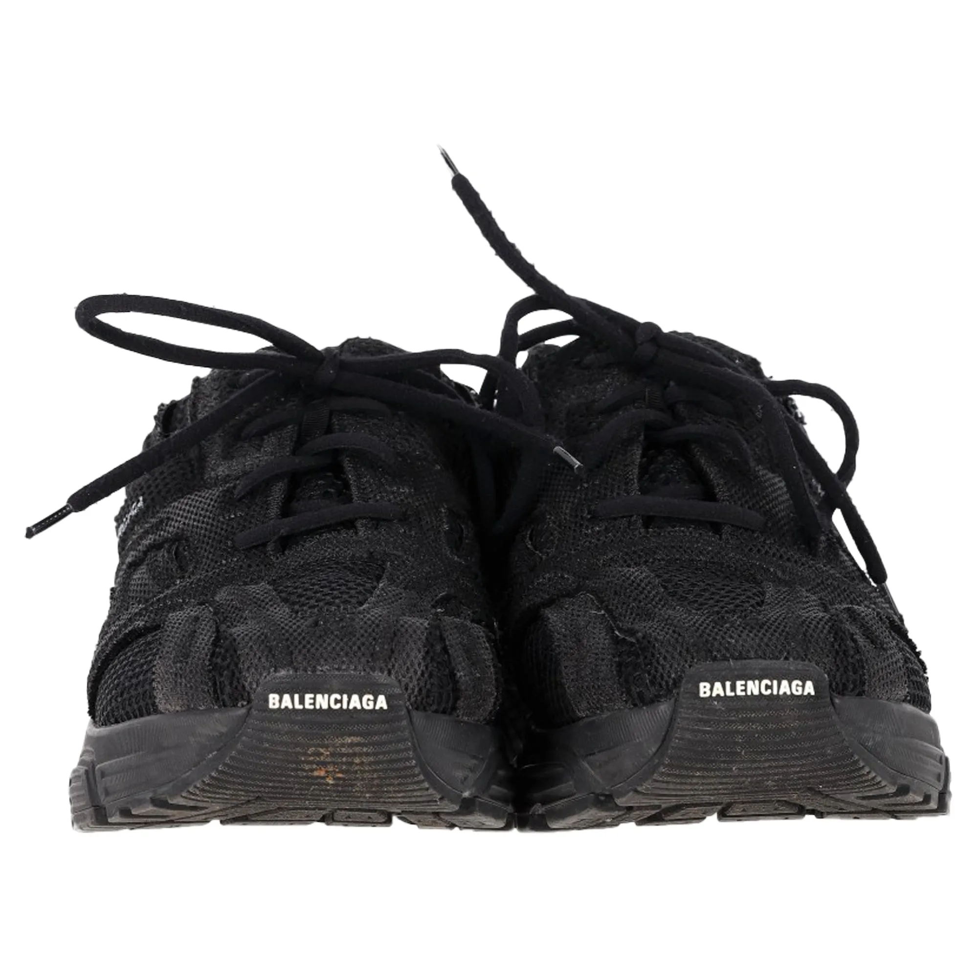 Balenciaga Phantom Low Top Sneakers in Black Polyamide