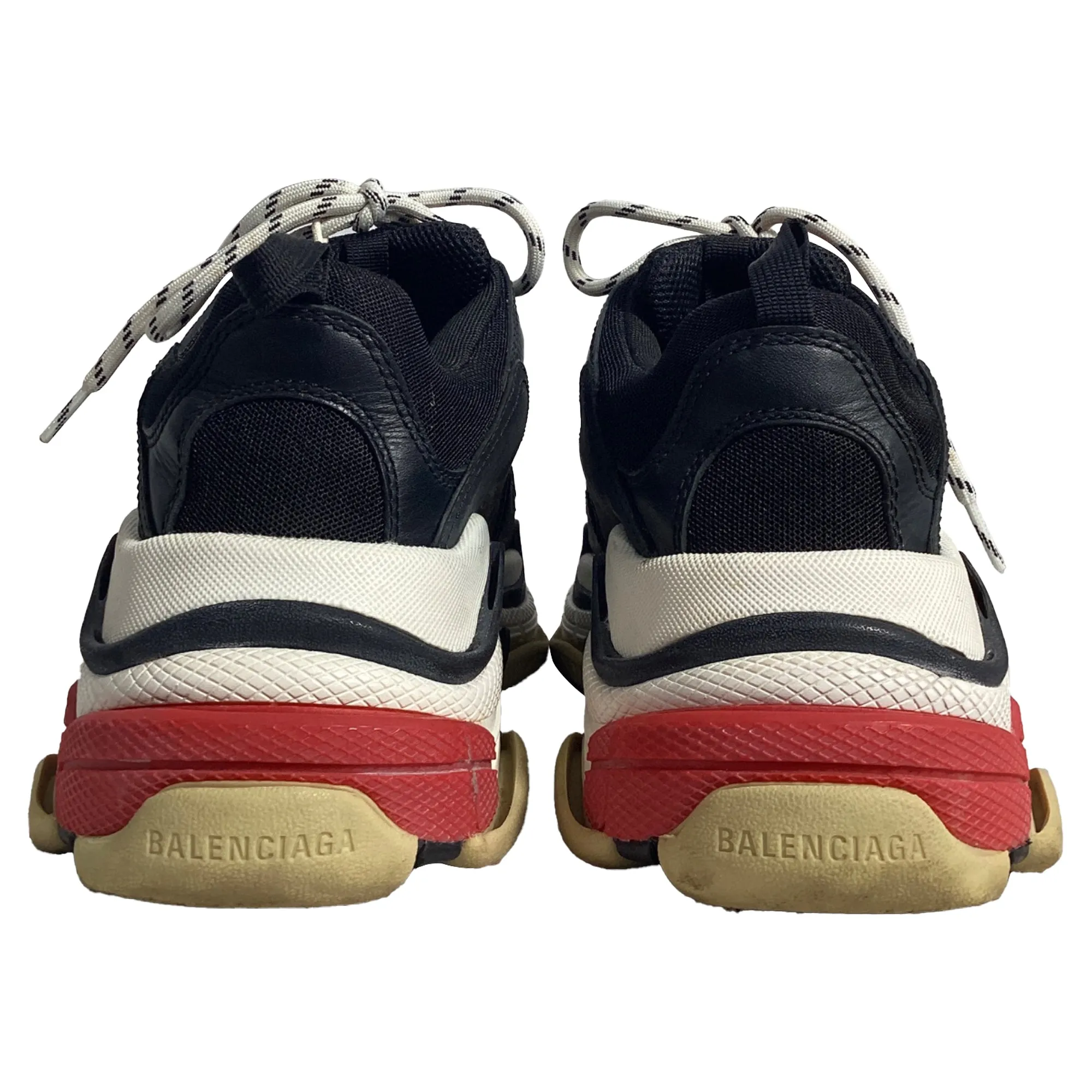 Balenciaga Triple S Sneakers in Black Polyurethane