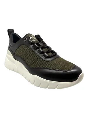 Bally Bredley 6239584 Men's Ebano Leather & Fabric Sneakers Size 7