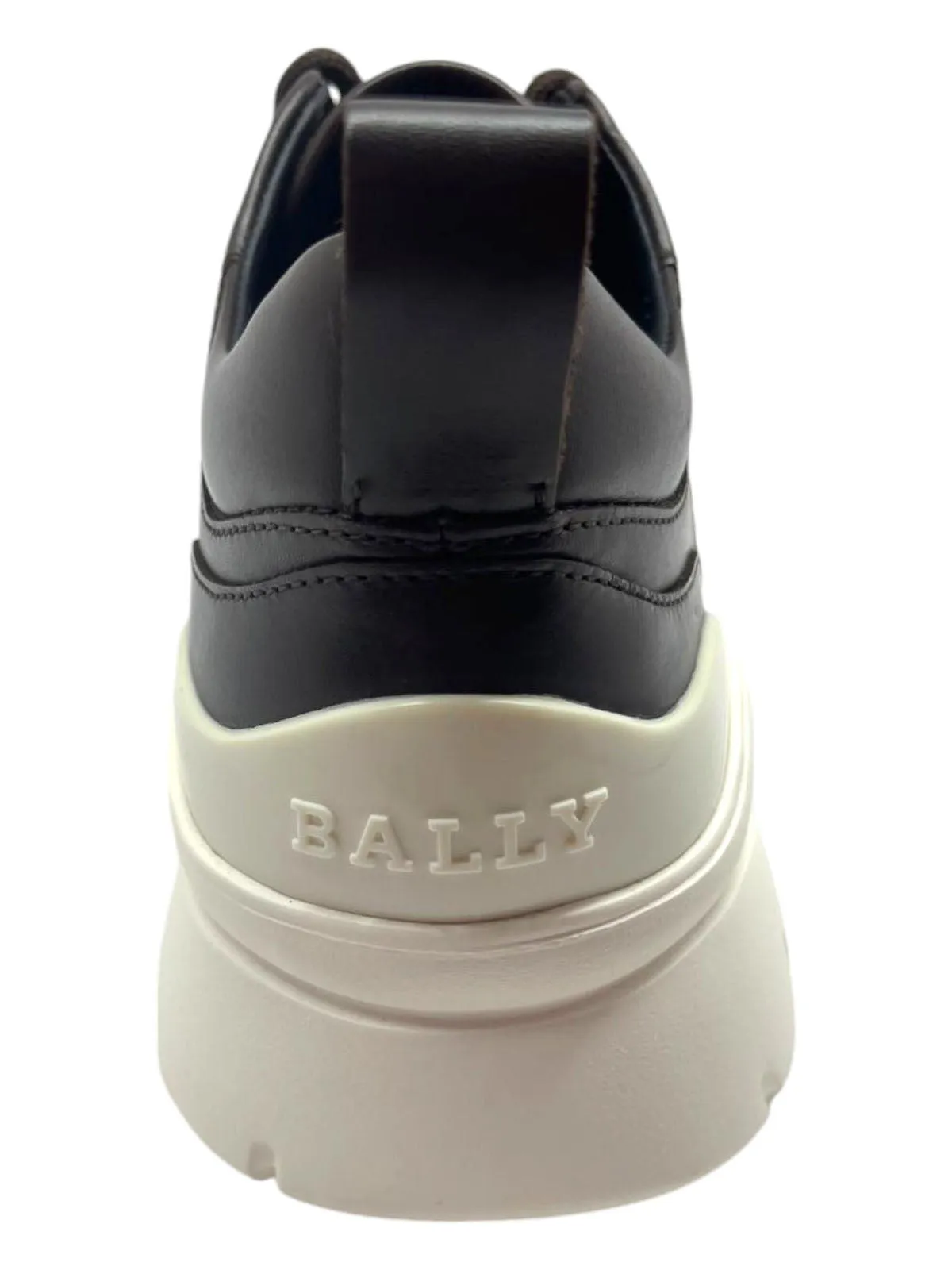 Bally Bredley 6239584 Men's Ebano Leather & Fabric Sneakers Size 7