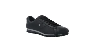 Bally Bredy 6231557 Men's Black Deer Grained Leather Sneakers