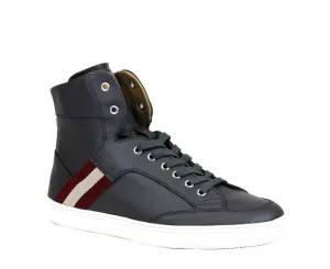 Bally   Calf Leather Hi Top Sneaker With  Men's