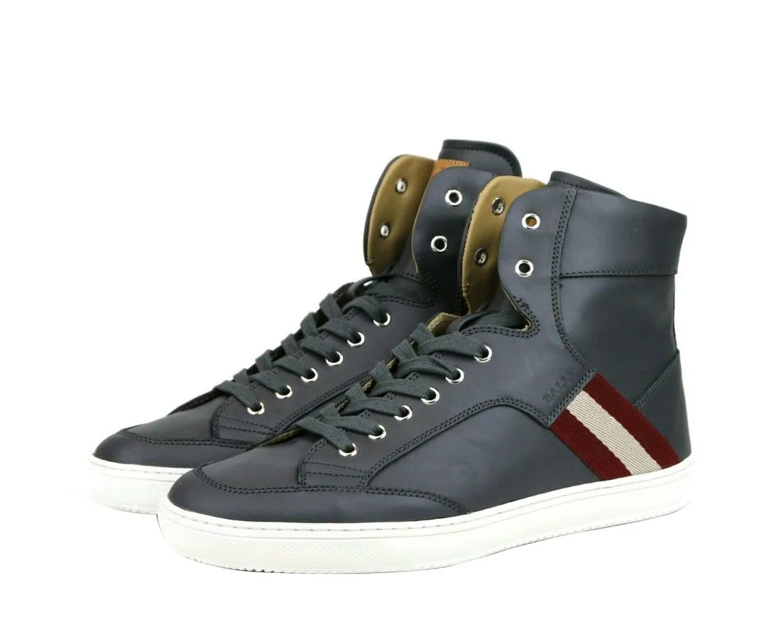 Bally   Calf Leather Hi Top Sneaker With  Men's