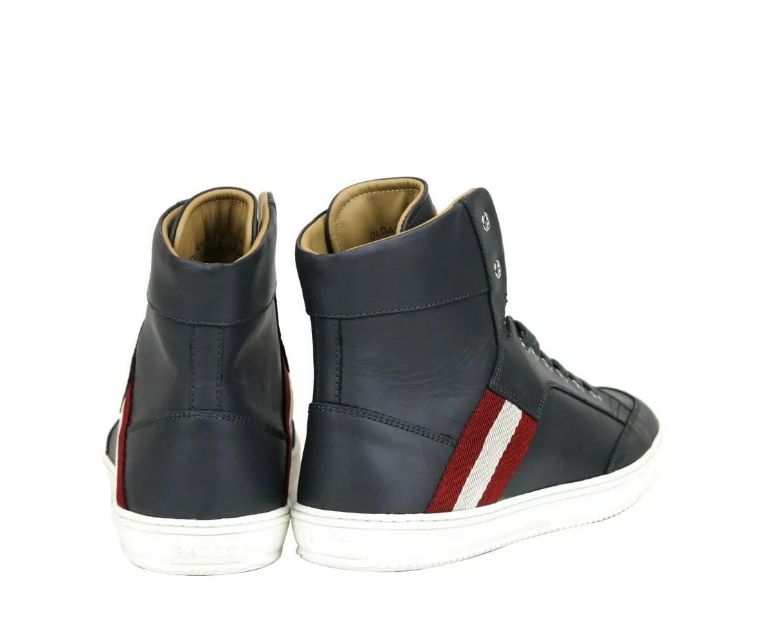 Bally   Calf Leather Hi Top Sneaker With  Men's