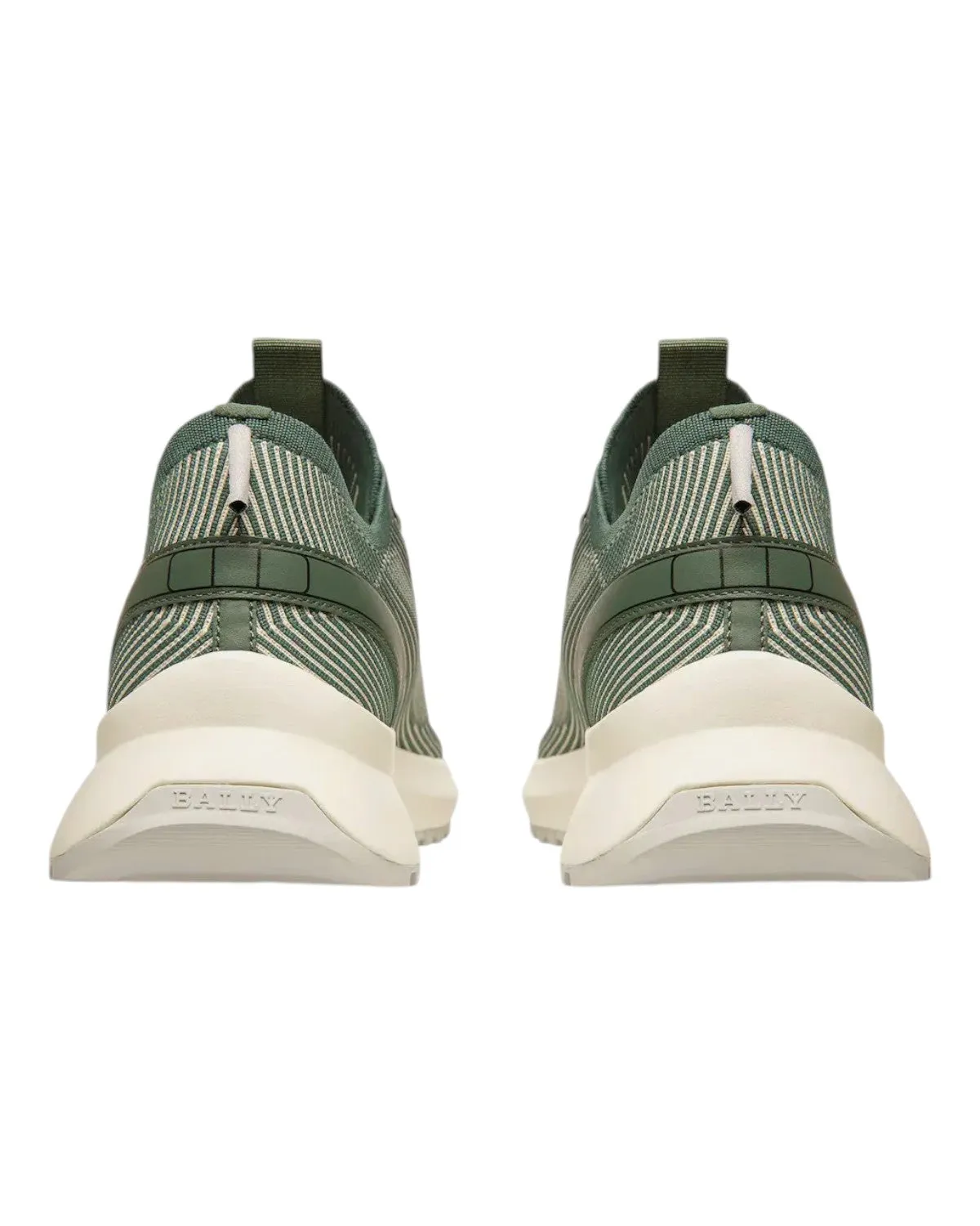 Bally Dean 6302848 Men's White/Sage Fabric & Leather Sneaker
