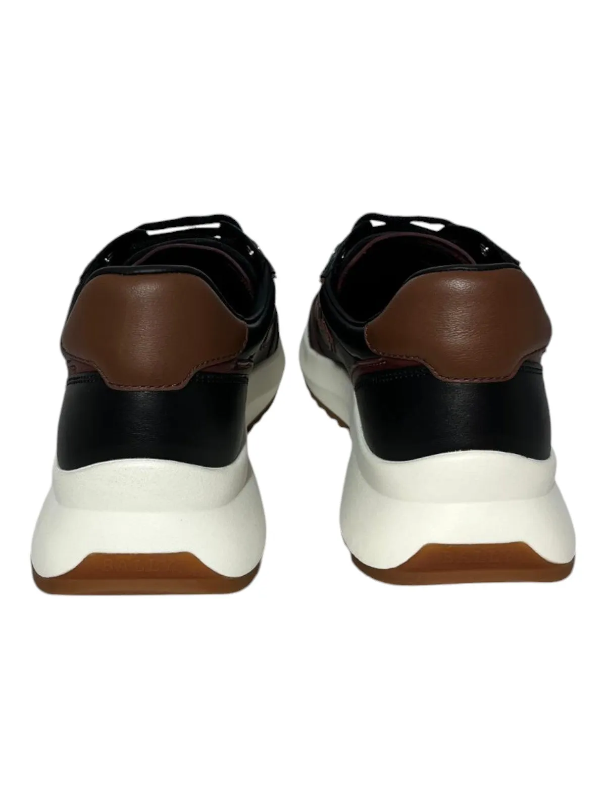 Bally Demmy 6301864 Men's Black/Heritage Red/Cuero Leather Sneakers