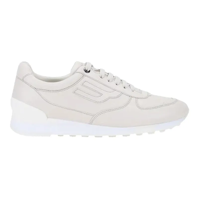 Bally Gismo 6239589 Men's Dusty White Calf Plain Leather Sneakers