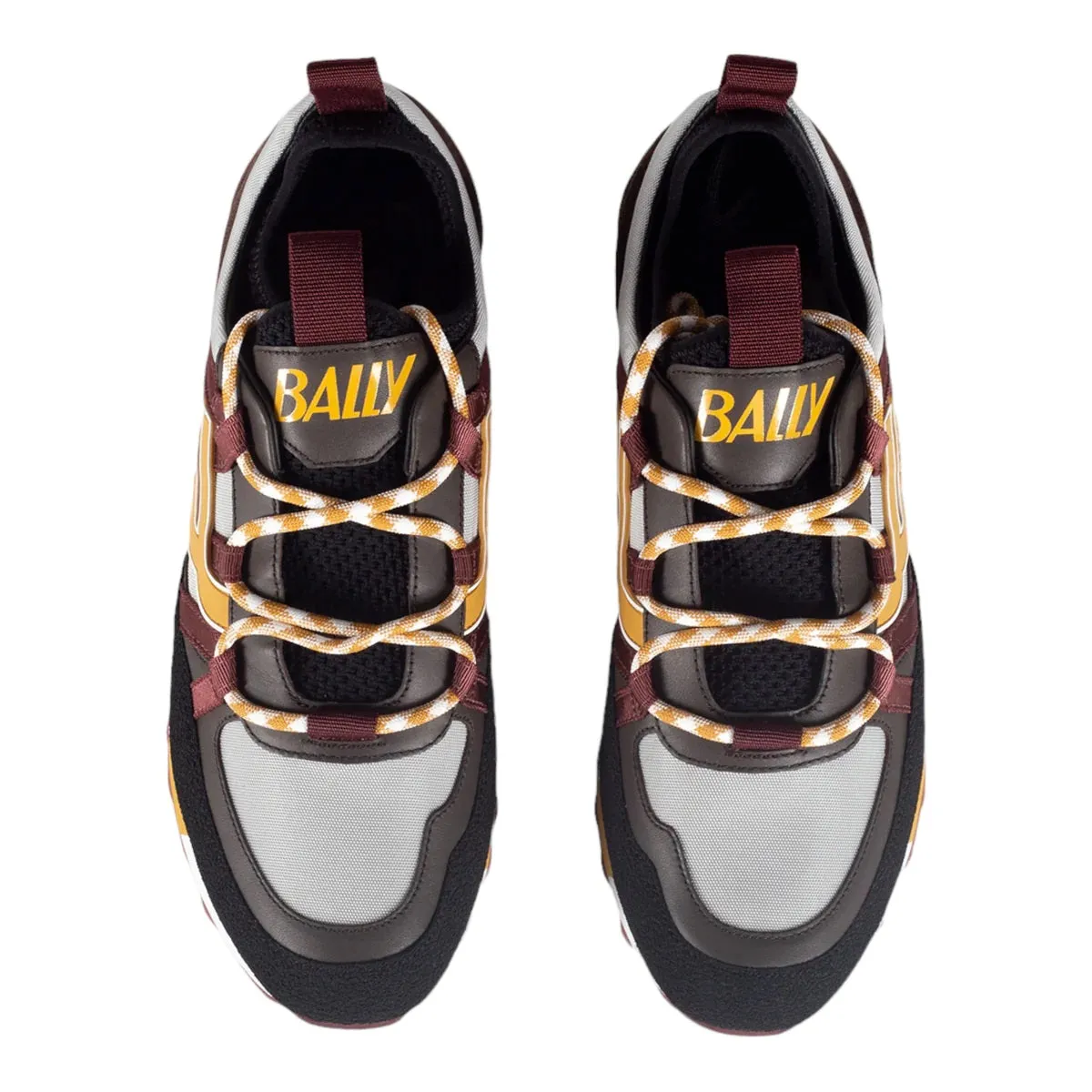 Bally Glick 6300602 Men's Black and Bruno Synthetic Rubber Sneakers