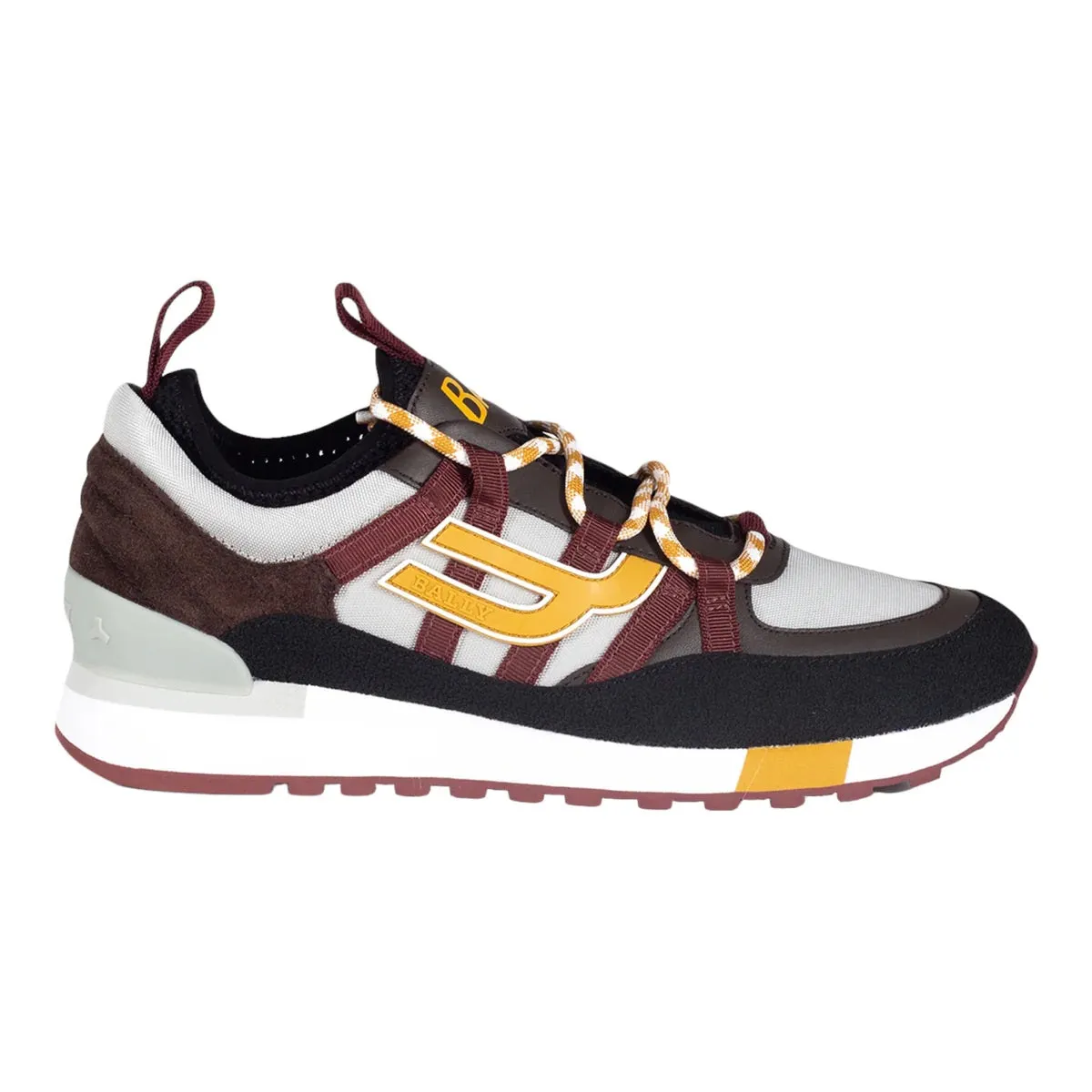 Bally Glick 6300602 Men's Black and Bruno Synthetic Rubber Sneakers