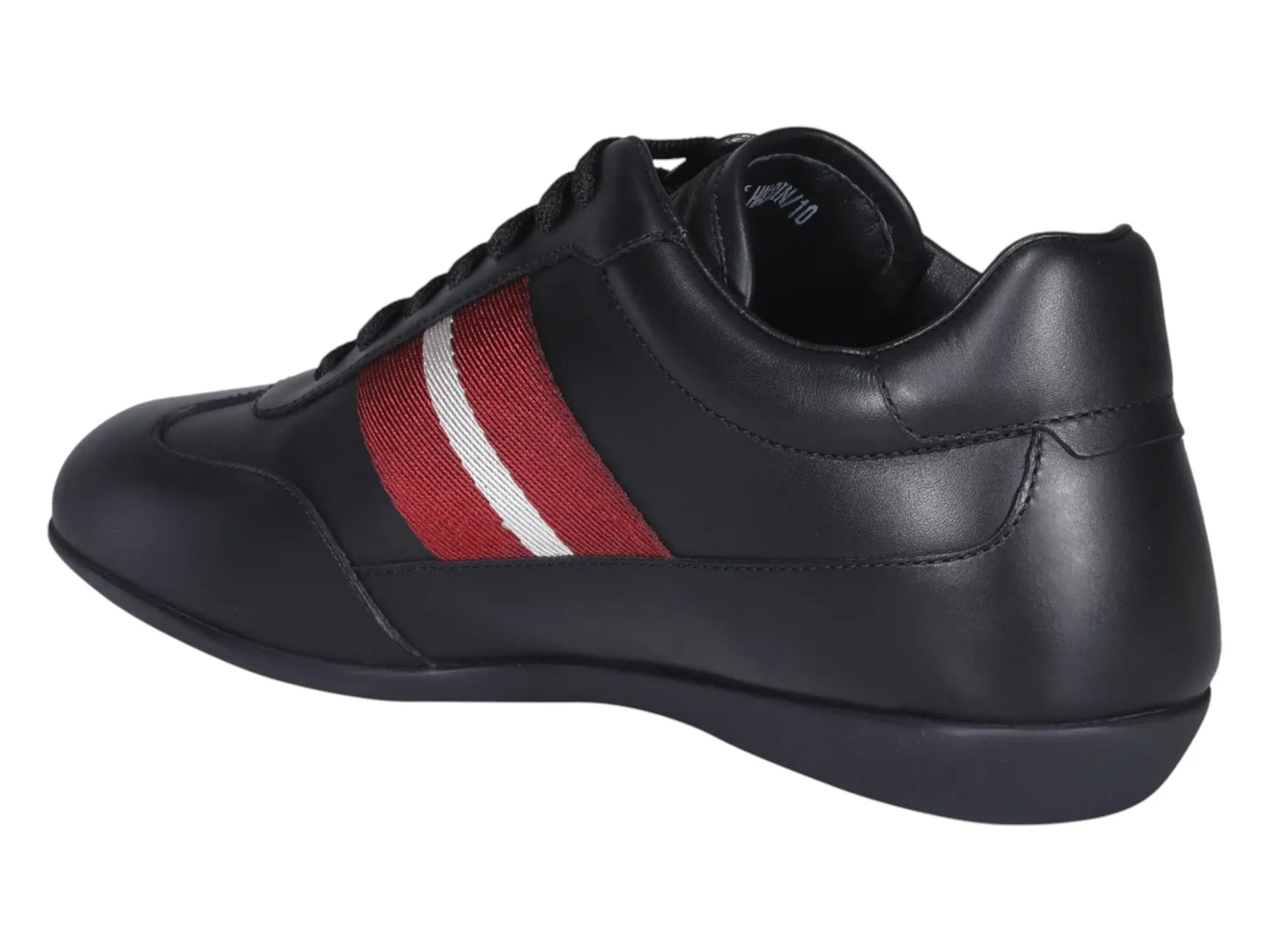 Bally Haldin 6238082 Men's Black Calf Plain Leather Sneakers