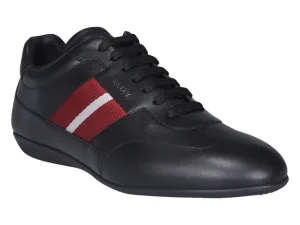 Bally Haldin 6238082 Men's Black Calf Plain Leather Sneakers