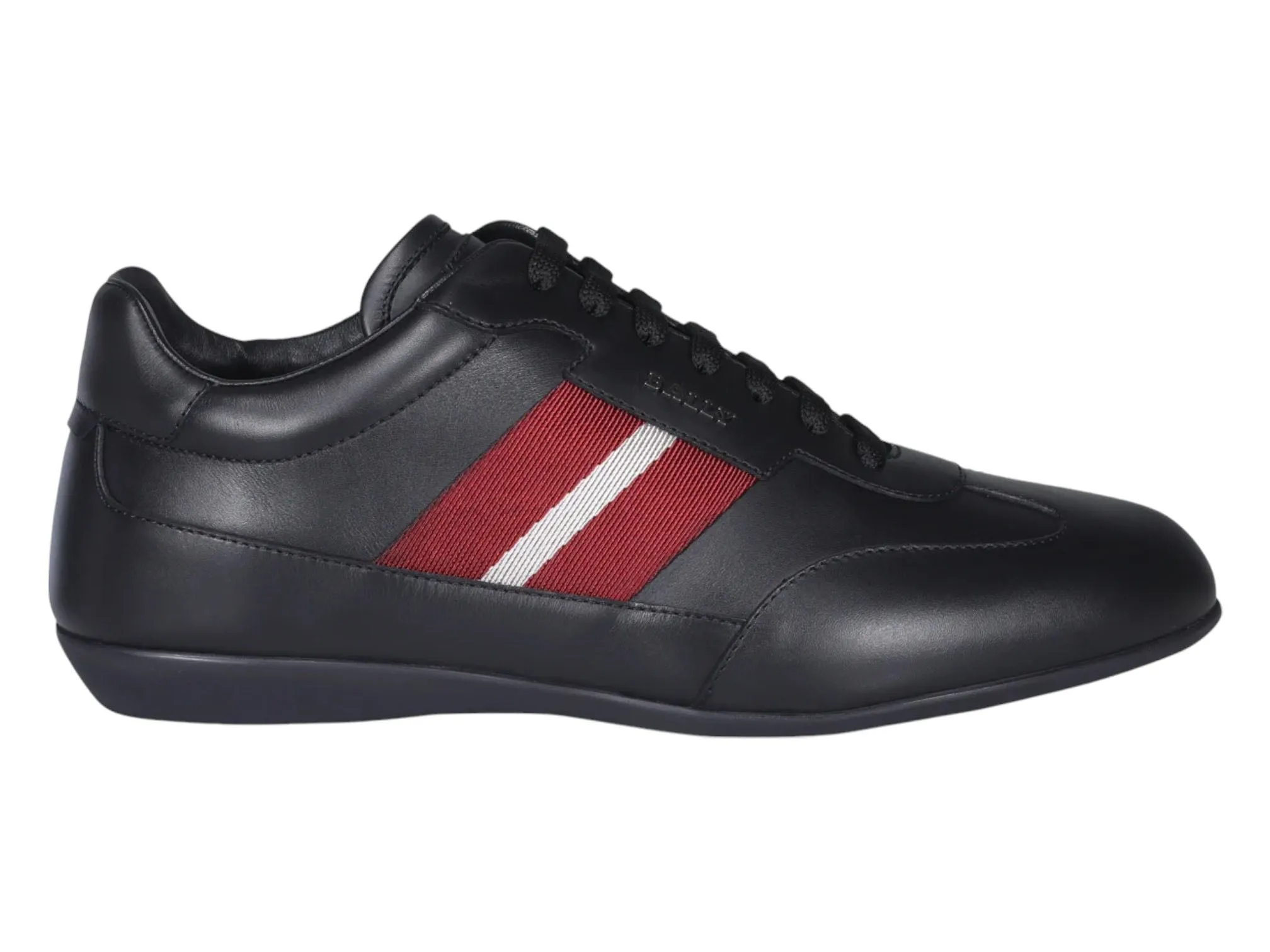 Bally Haldin 6238082 Men's Black Calf Plain Leather Sneakers