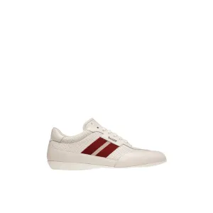 Bally Haldin 6238087 Men's White Calf Perforated Leather Sneakers