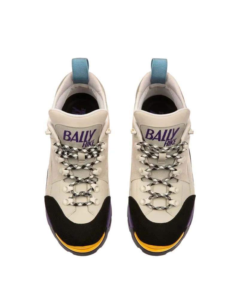 Bally Hike 6239747 Men's Dusty White Calf Leather Sneakers