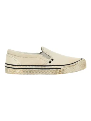 Bally Leory 6304170 Men's Bone Suede Leather Sneakers