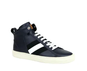 Bally Men's Calf Leather Hi-top Sneaker With   - (Size:  D)