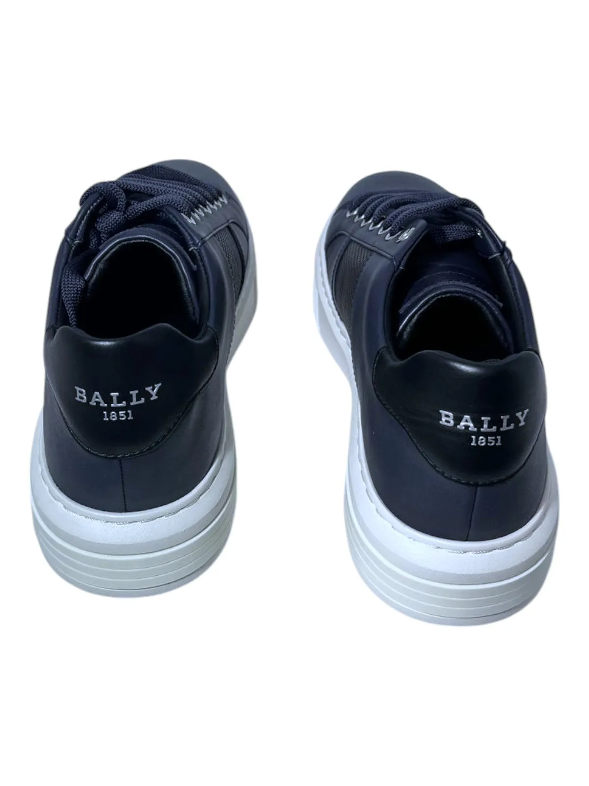 Bally Myko 6300459 Men's Midnight/Black Calf Plain Leather Sneakers