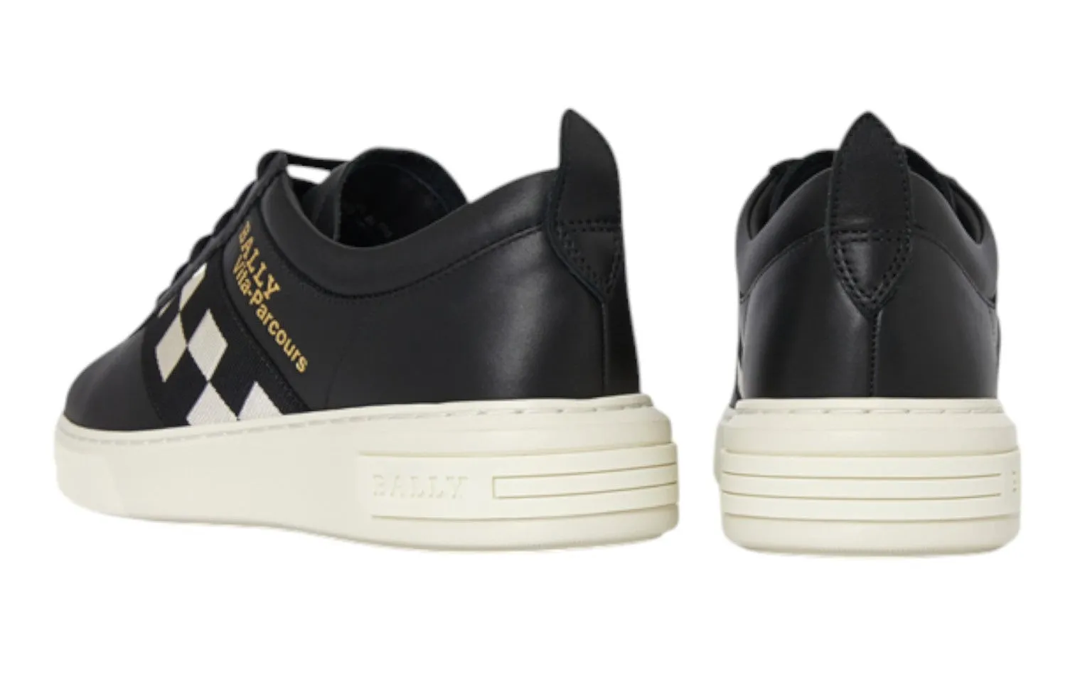 Bally Vita Parcours 6239633 Men's Black Calf Plain Leather Sneakers
