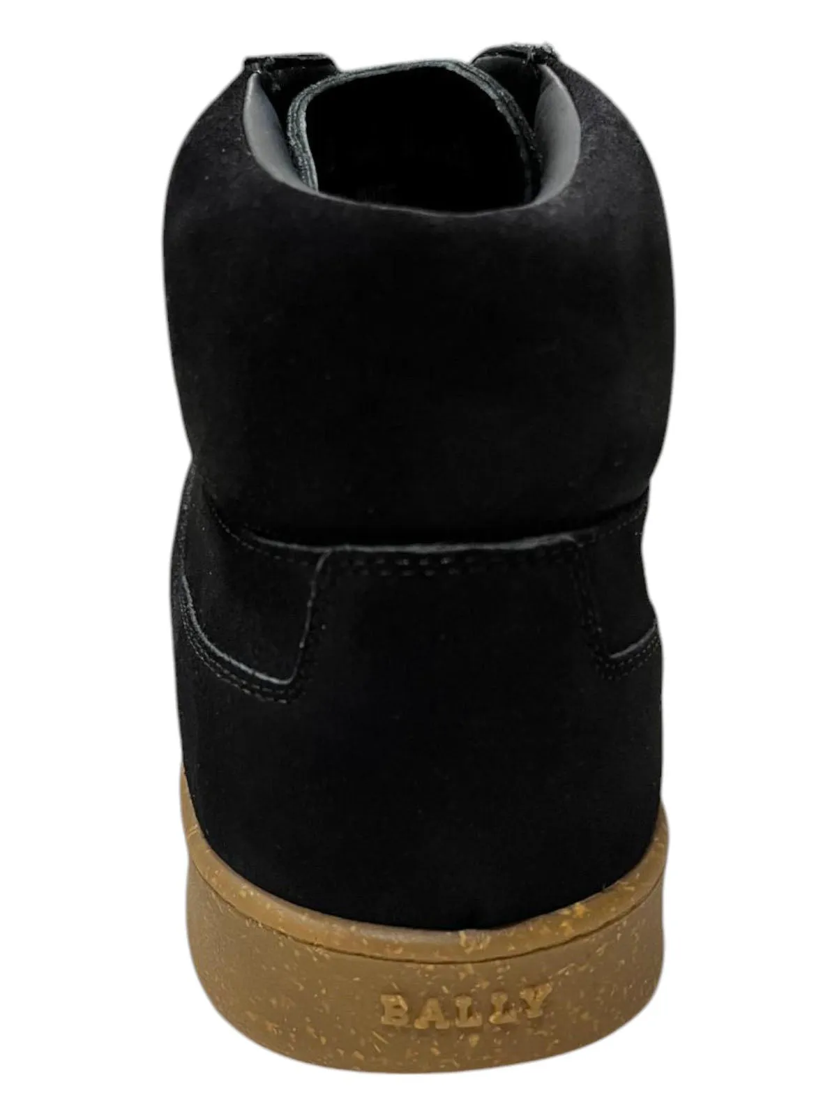 Bally Wiggles 6303810 Men's Black Calf Suede High Top Sneakers