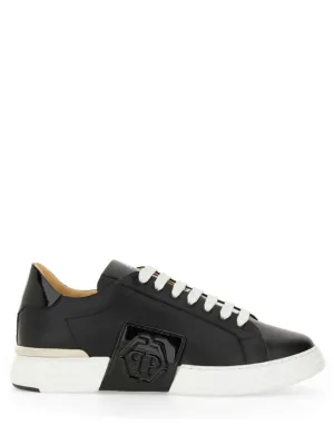 Black Calf Leather Sneakers