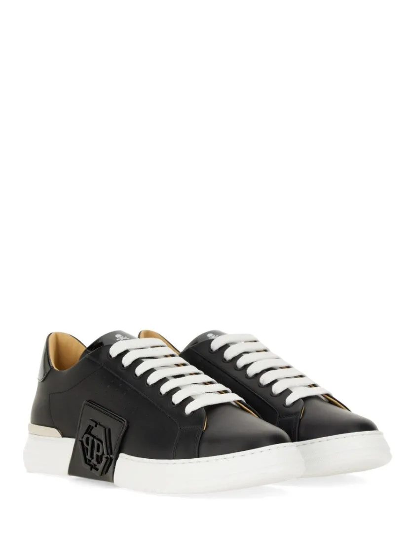 Black Calf Leather Sneakers