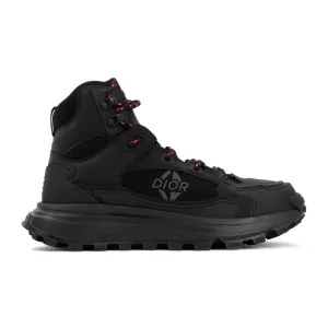 Black Leather High-Top Sneakers