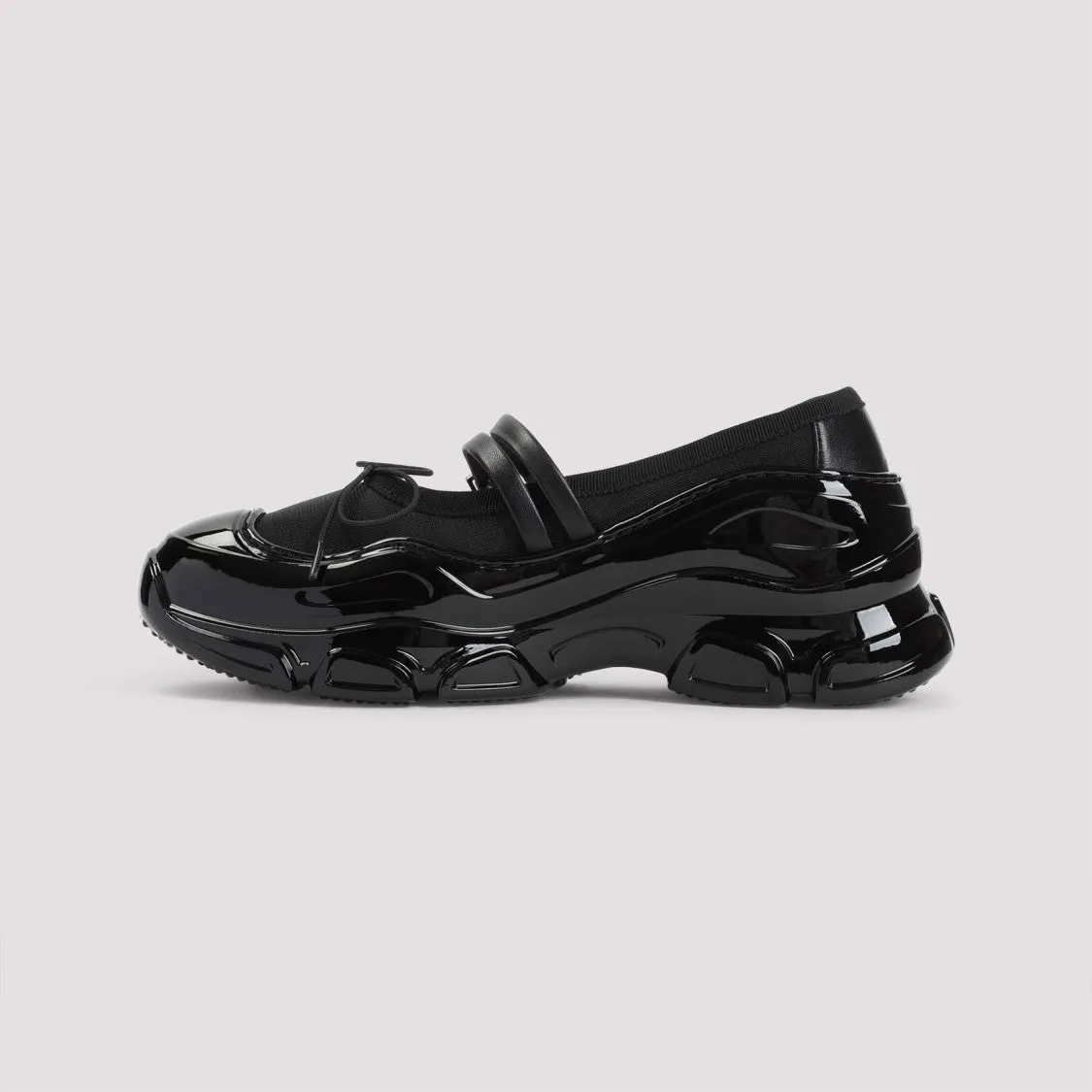 Black Sneakers With Glossy Finish