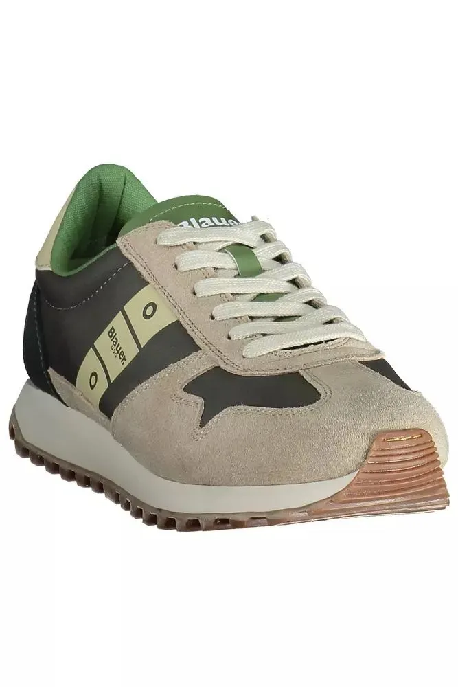 Blauer  Lace-Up Sneakers with Logo Men's Accent