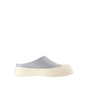 Blue Calfskin Sneakers With Chunky Rubber Sole