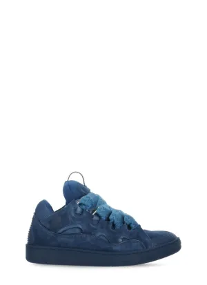 Blue Cotton Curb Sneakers