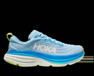 Bondi 8 Men's Running Shoe Wide In Airy Blue/ Diva Blue