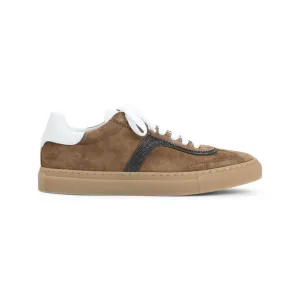 Brown Suede Leather Sneakers