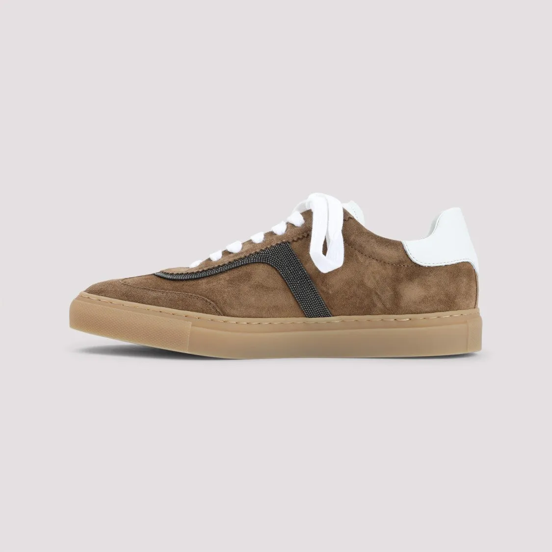 Brown Suede Leather Sneakers