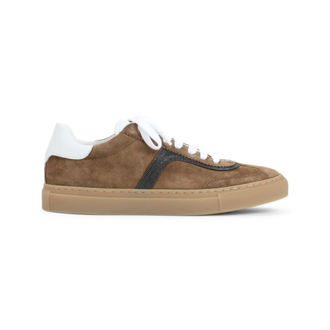 Brown Suede Leather Sneakers