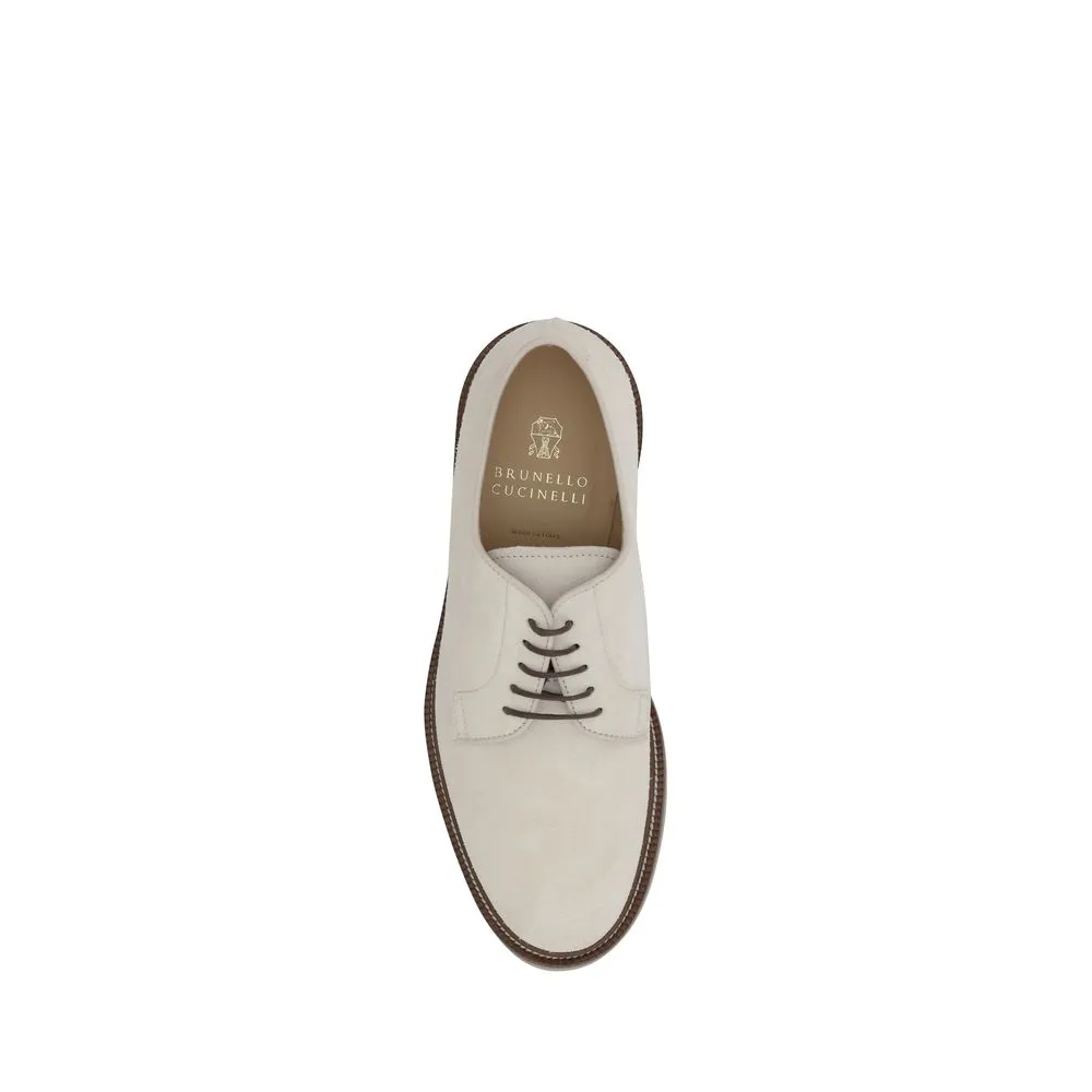 Brunello Cucinelli Suede Derby lace-up Men's Shoes