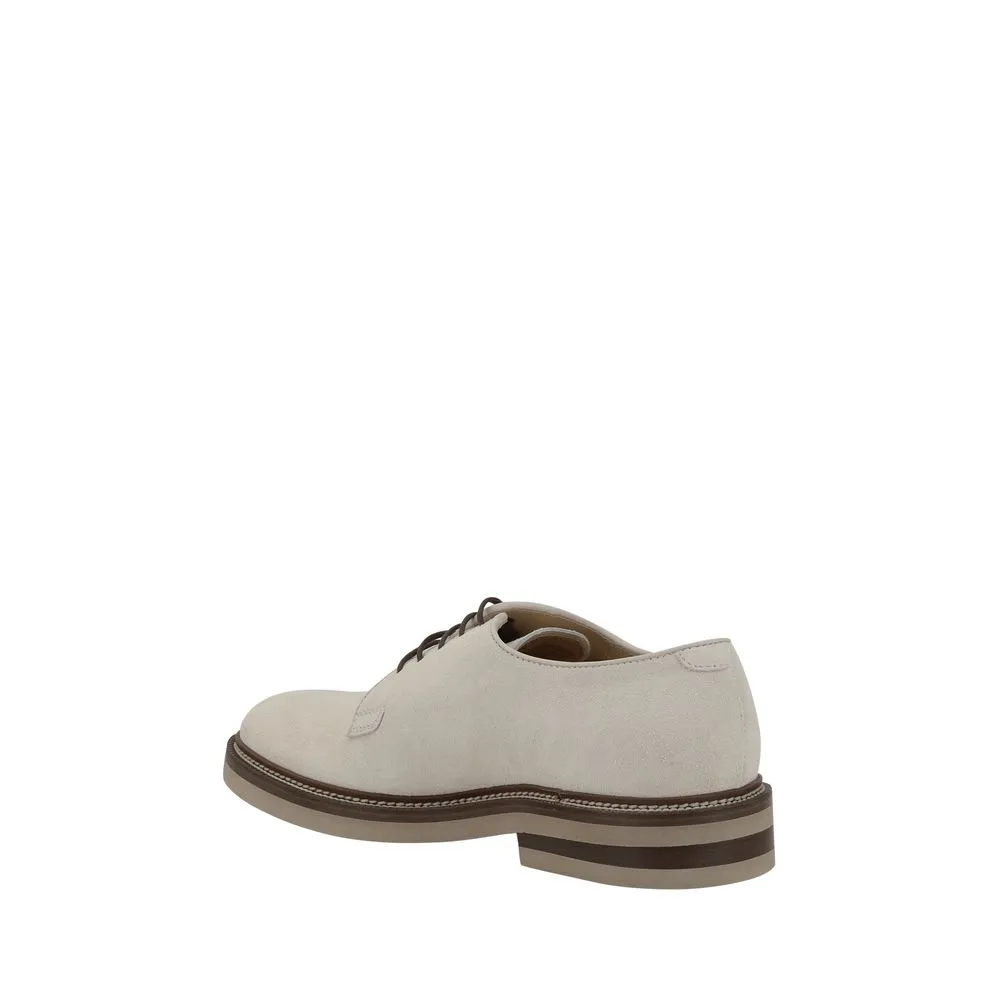 Brunello Cucinelli Suede Derby lace-up Men's Shoes