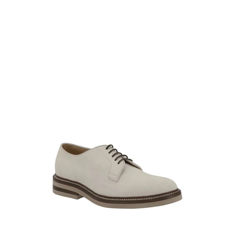 Brunello Cucinelli Suede Derby lace-up Men's Shoes