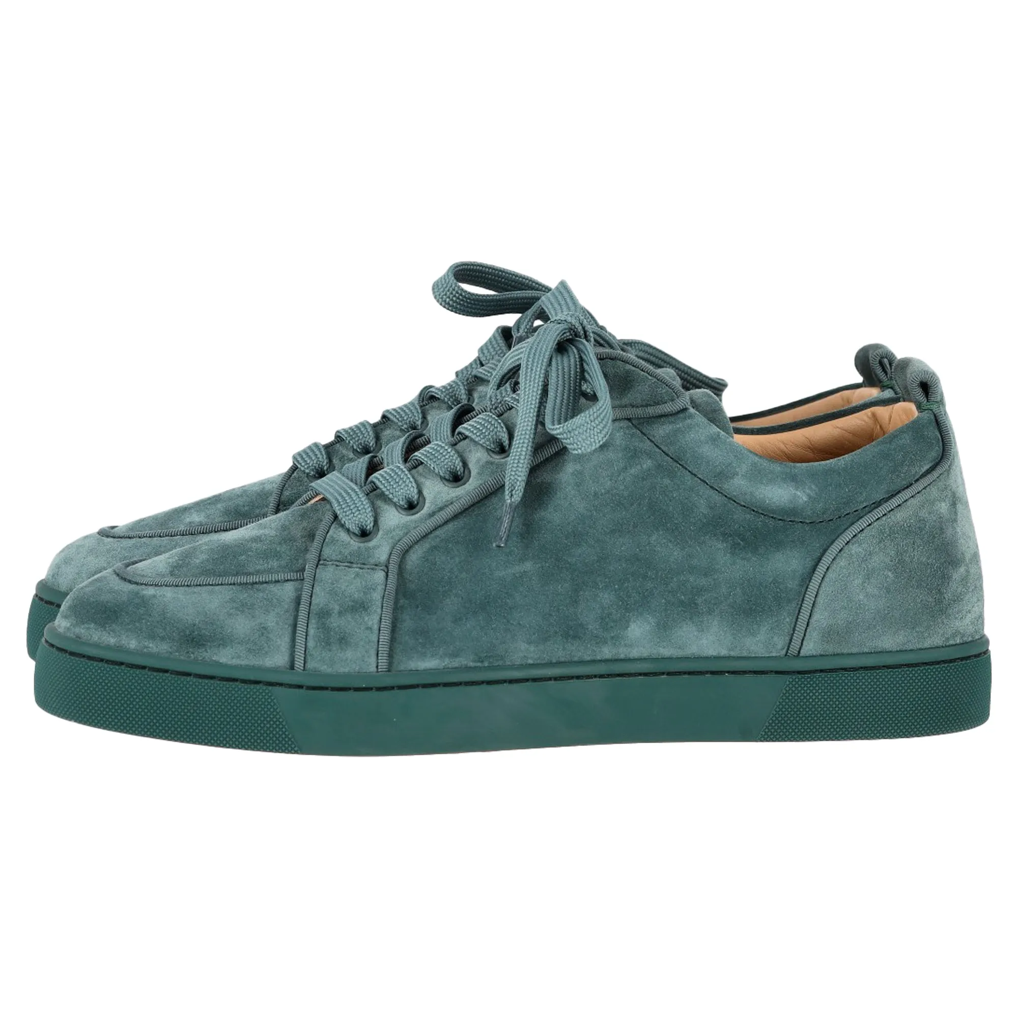Christian Louboutin Rantulow Orlato Sneakers in Green Suede
