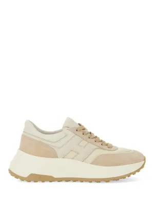 Chunky Sole Leather Sneakers